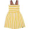 Organic Cotton Striped Dress Yellow, Yellow Stripe - Dresses - 1 - thumbnail