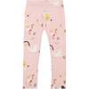 Organic Cotton Leggings Light Pink, Light Pink Printed - Leggings - 1 - thumbnail