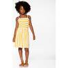 Organic Cotton Striped Dress Yellow, Yellow Stripe - Dresses - 4