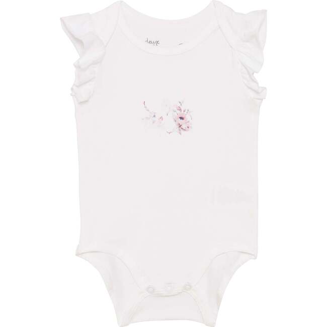 Organic Cotton Bodysuit And Bloomer Set Floral Pink, Floral Pink - Mixed Apparel Set - 2