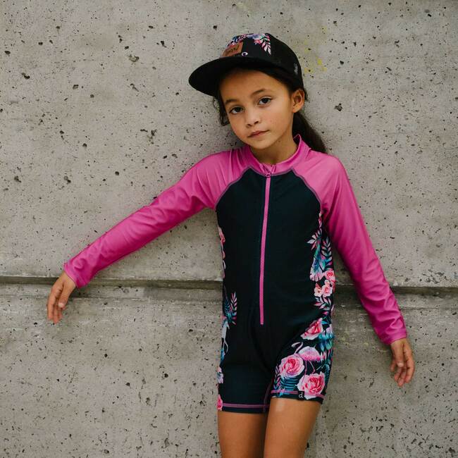 One Piece Unicorn Rashguard Swimsuit, Black Unicorn - One Pieces - 4