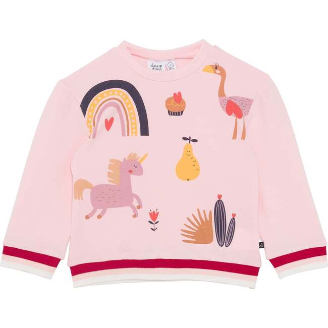 French Terry Sweatshirt Light Pink, Light Pink - Sweatshirts - 1