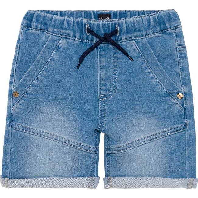 French Terry Short With Pocket Light Blue Denim, Light Blue Denim