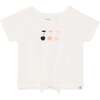 Organic Cotton Slub T-Shirt With Bow Off White, Off White - Tees - 1 - thumbnail