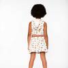 Organic Cotton Sleeveless Hooded Fruit Print Dress White, White Fruit Print - Dresses - 2