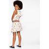 Organic Cotton Sleeveless Hooded Fruit Print Dress White, White Fruit Print - Dresses - 3