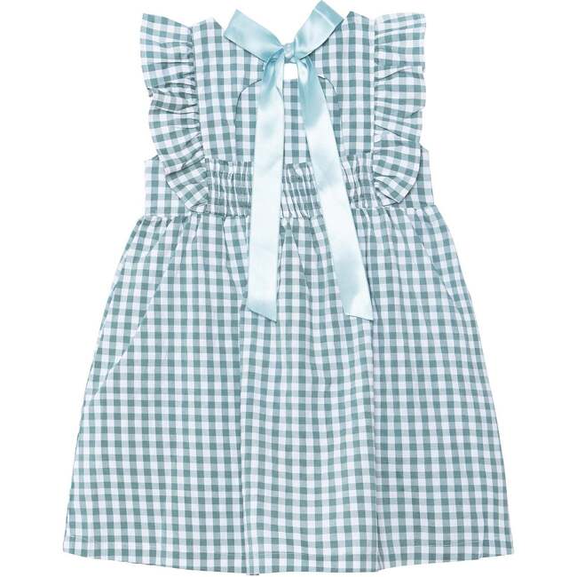 Gingham Dress, Gingham Green - Dresses - 6