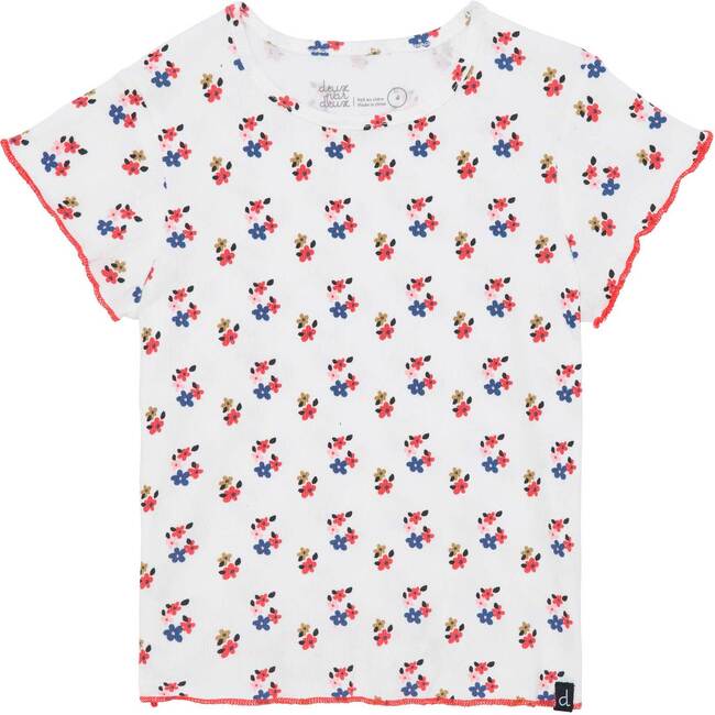 Floral Printed T-Shirt, Floral White