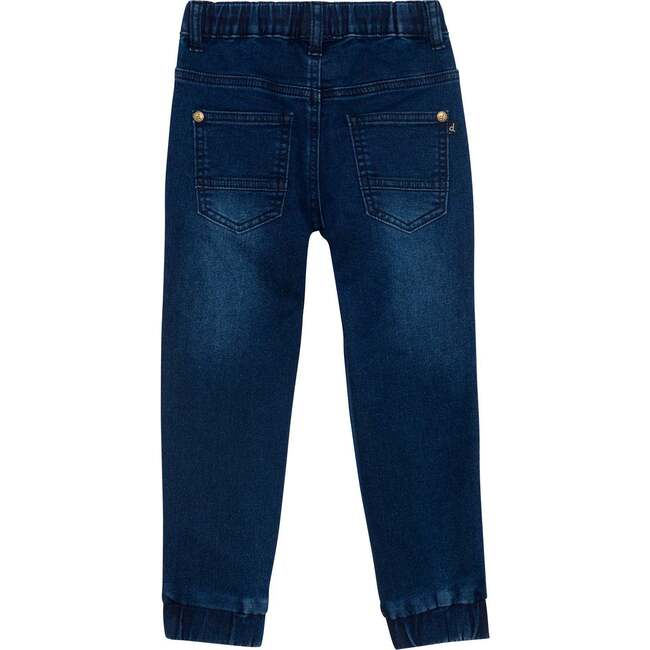 French Terry Jogger Pant Navy Denim, Navy Denim - Pants - 3