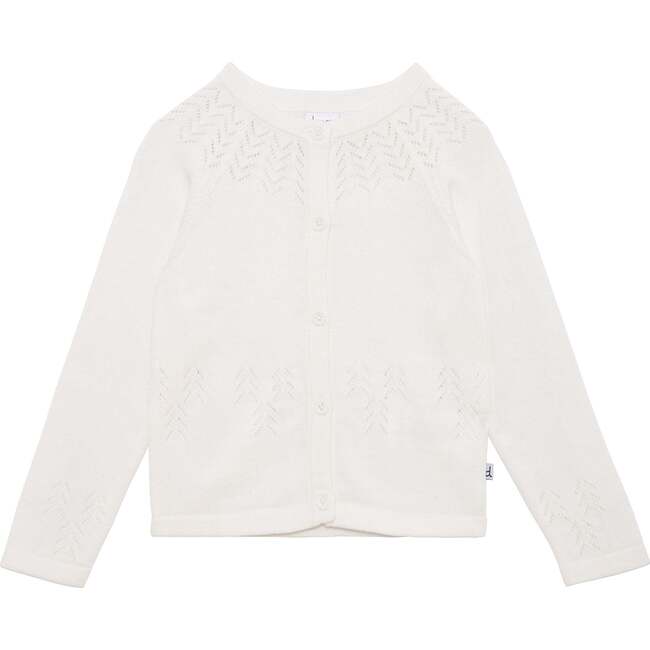 Knitted Cotton Cardigan, Off White