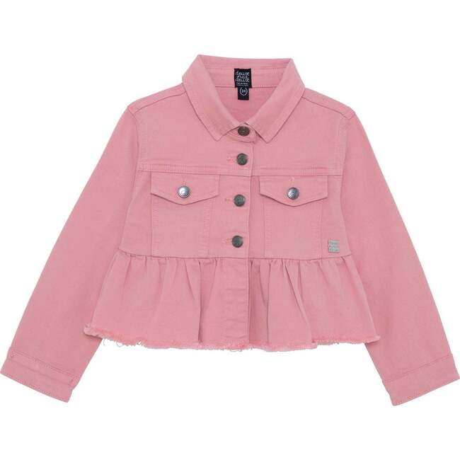 Denim Jacket Pink, Pink - Jackets - 1
