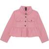 Denim Jacket Pink, Pink - Jackets - 1 - thumbnail