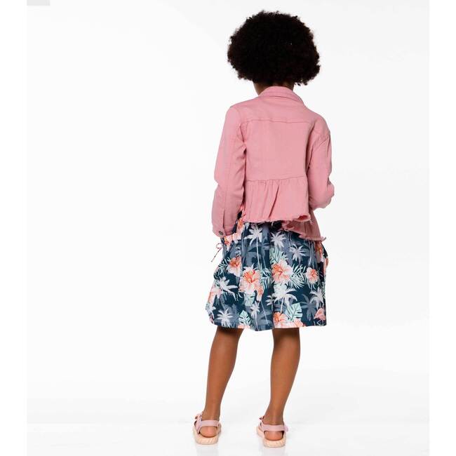 Denim Jacket Pink, Pink - Jackets - 4