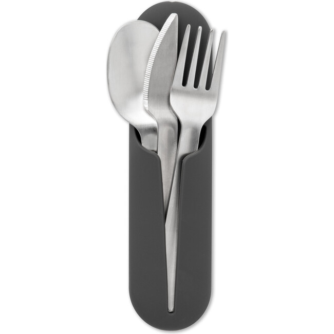 Porter Stainless Steel Travel Utensils with Case, Charcoal - Tabletop - 1