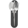 Porter Stainless Steel Travel Utensils with Case, Charcoal - Tabletop - 1 - thumbnail