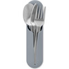 Porter Stainless Steel Travel Utensils with Case, Slate - Tabletop - 1 - thumbnail