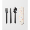 Porter Stainless Steel Travel Utensils with Case, Cream Terrazzo - Tabletop - 2