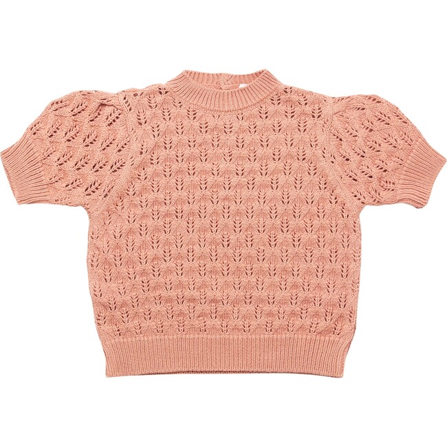 Scrabble Short Sleeve Jumper,  Pink Clay Organic Cotton Knit