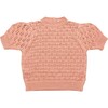 Scrabble Short Sleeve Jumper,  Pink Clay Organic Cotton Knit - Sweaters - 1 - thumbnail