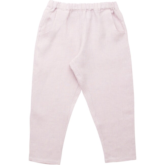 Jumping Jack Trousers, Lavender Check Linen