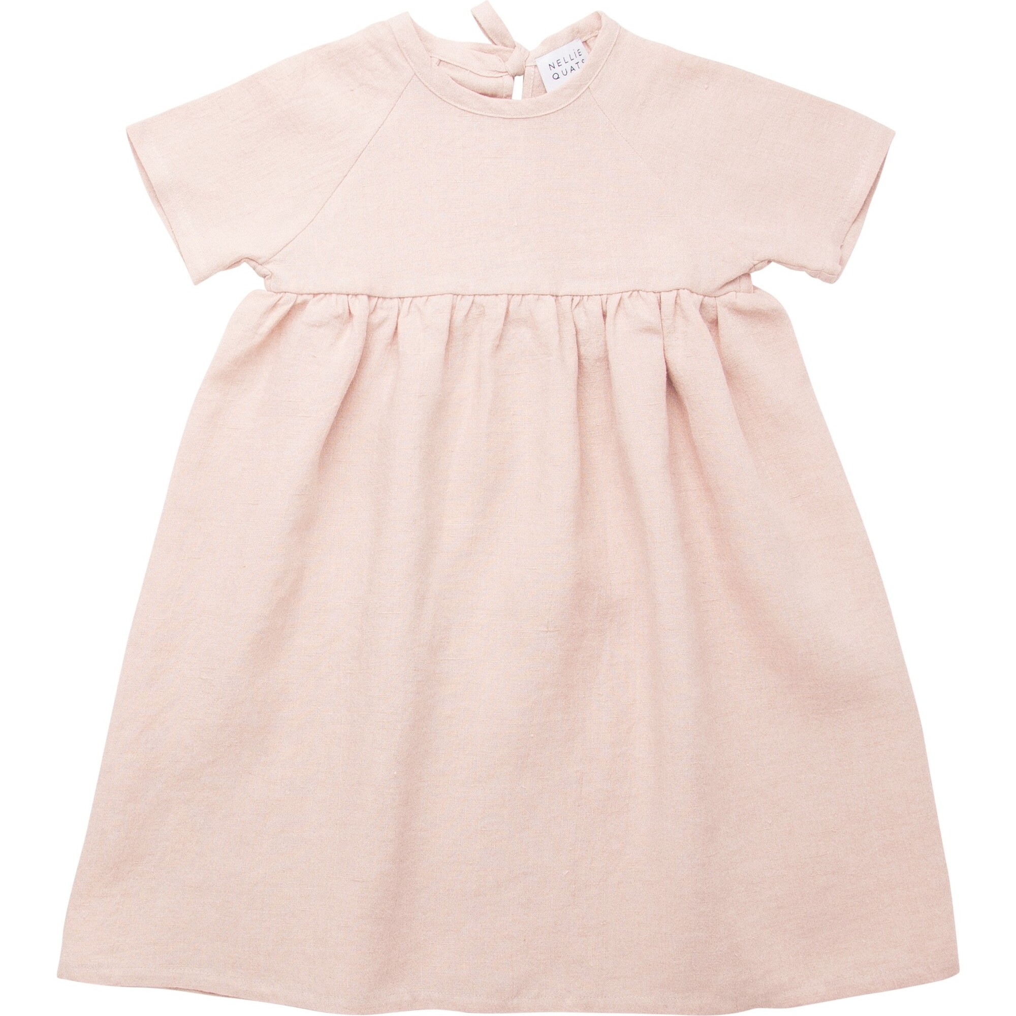 Hopscotch Dress, Blush Linen - Dresses - 1