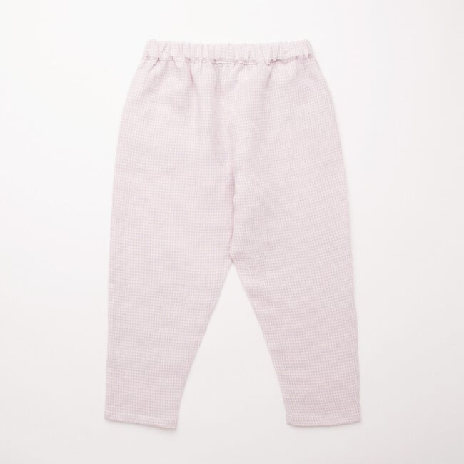 Jumping Jack Trousers, Lavender Check Linen - Pants - 3