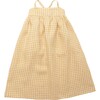 Daisy Chain Dress, Hay Check Linen - Dresses - 1 - thumbnail