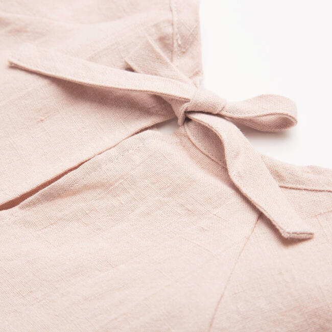 Hopscotch Dress, Blush Linen - Dresses - 4