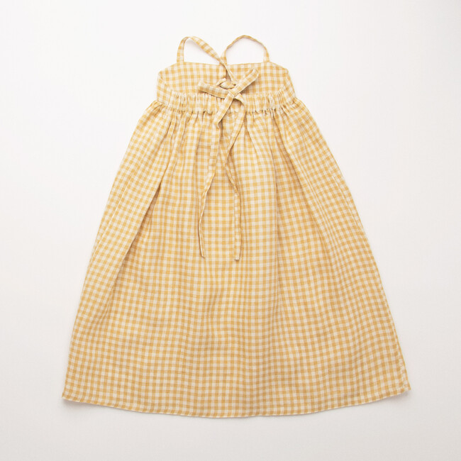 Daisy Chain Dress, Hay Check Linen - Dresses - 3
