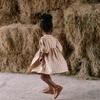 Kiss-Chase Dress, Blush and Hay Check Linen - Dresses - 5