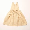 Conkers Pinafore, Hay Check Linen - Dresses - 3