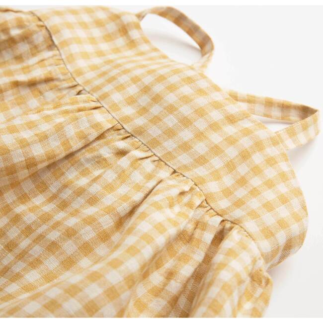Daisy Chain Dress, Hay Check Linen - Dresses - 6