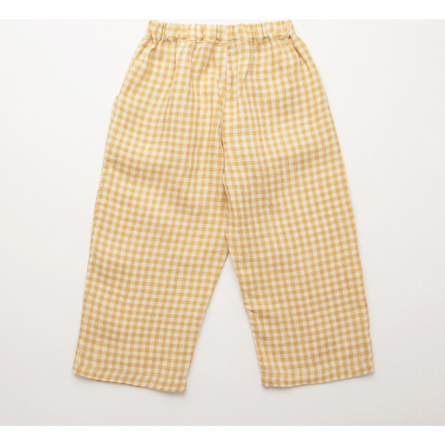 Chess Trousers, Hay Check Linen - Pants - 3