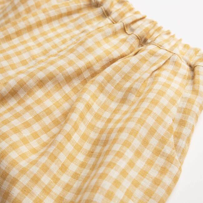 Chess Trousers, Hay Check Linen - Pants - 5