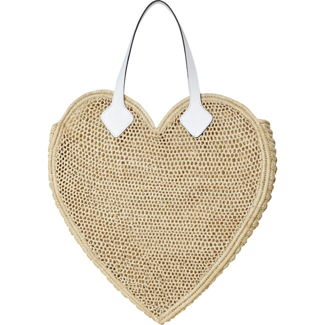 The Big Heart Tote, White - Bags - 1