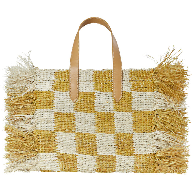 Tropical Fringe Tote, Mustard - Bags - 3