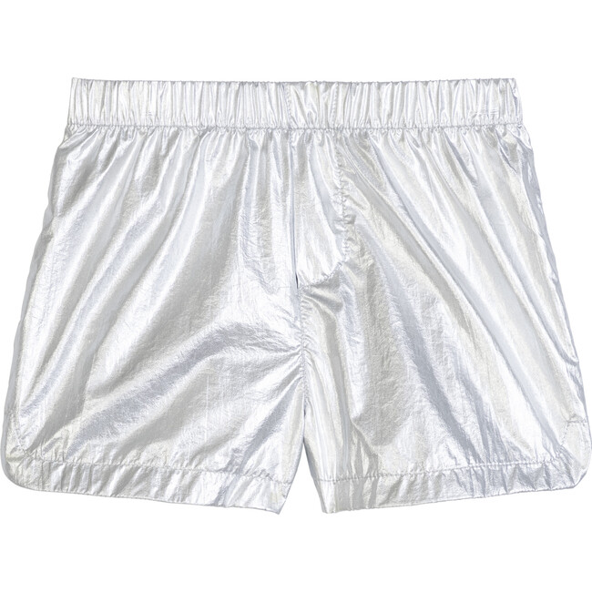 Zsa Zsa Metallic Shorts, Silver Metallic