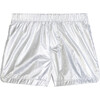 Zsa Zsa Metallic Shorts, Silver Metallic - Shorts - 1 - thumbnail