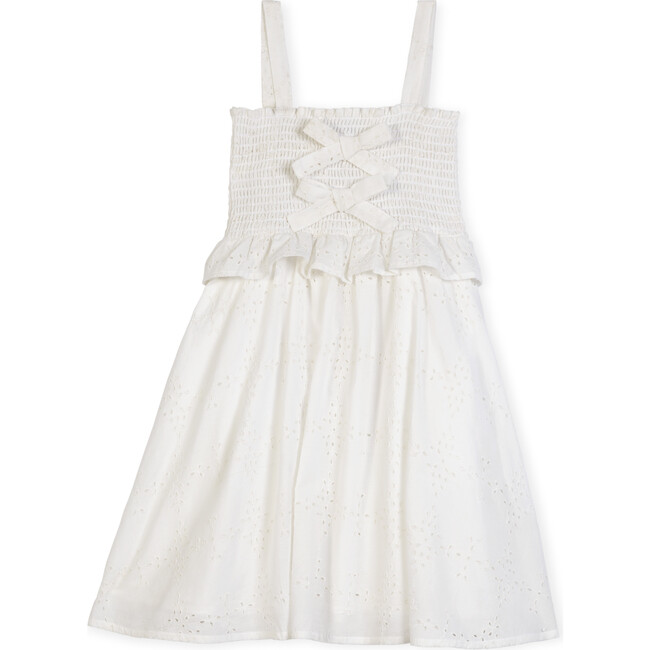 Naomi Dress, White Eyelet - Dresses - 1 - zoom
