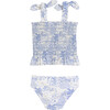 Melanie Smocked Two Piece Swimsuit, Seascape Toile - Two Pieces - 3