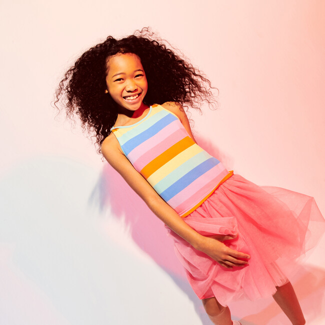 Juniper Mixed Media Dress, Rainbow Multi - Dresses - 2