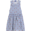 Claudine Dress, Cherry Blue Stripe - Dresses - 1 - thumbnail