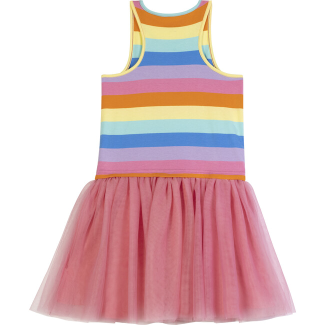 Juniper Mixed Media Dress, Rainbow Multi - Dresses - 3