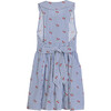 Claudine Dress, Cherry Blue Stripe - Dresses - 3 - thumbnail