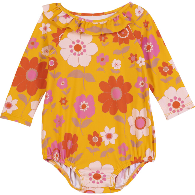 Baby Allie Bubble Swimsuit, Retro Floral - One Pieces - 1