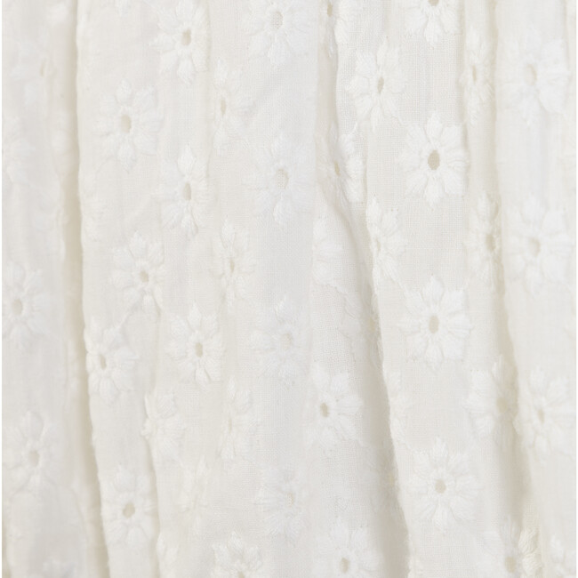 Baby Kia Ruffle Bubble Romper, White Eyelet - Rompers - 3