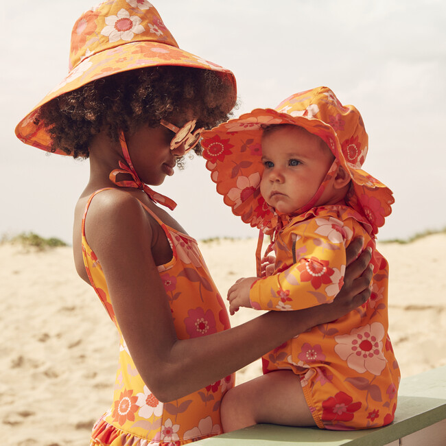 Aubrey Sun Hat, Retro Floral - Hats - 2