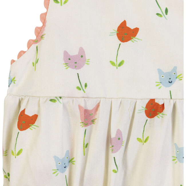 Baby Kia Ruffle Bubble Romper, Cat Tulips - Rompers - 4