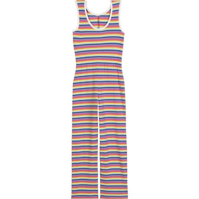 Leia Ribbed Jumpsuit, Rainbow Multi - Rompers - 3