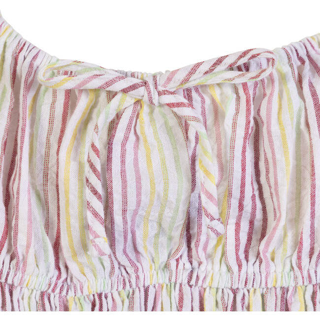 Claire Dress, Pink Multi Stripe - Dresses - 5